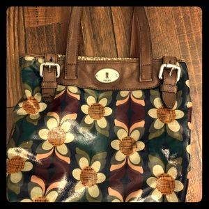 FOSSIL Coated Canvas Floral Keyper